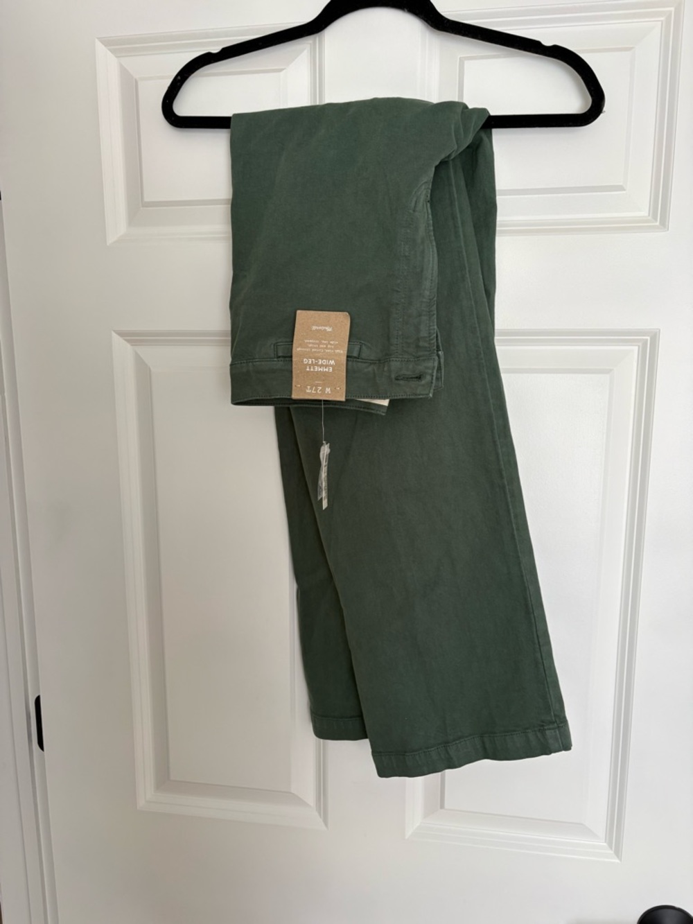 NWT Madewell Emmett Wide-Leg Pants in Shaded Grove